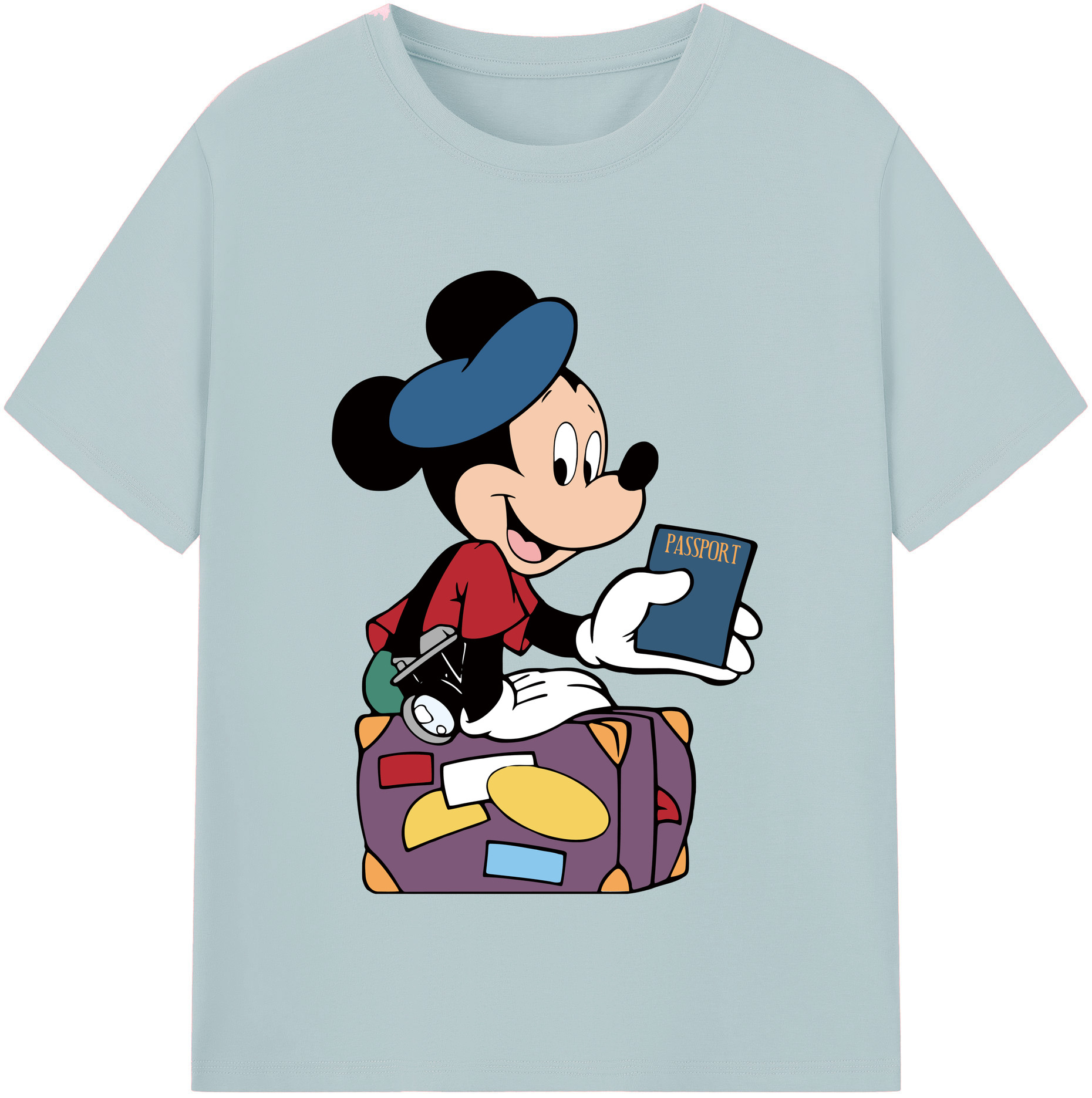 （画像用） ミッキーマウス Mickey Mouse 綿100％半袖Tシャツ（フロントプリント）